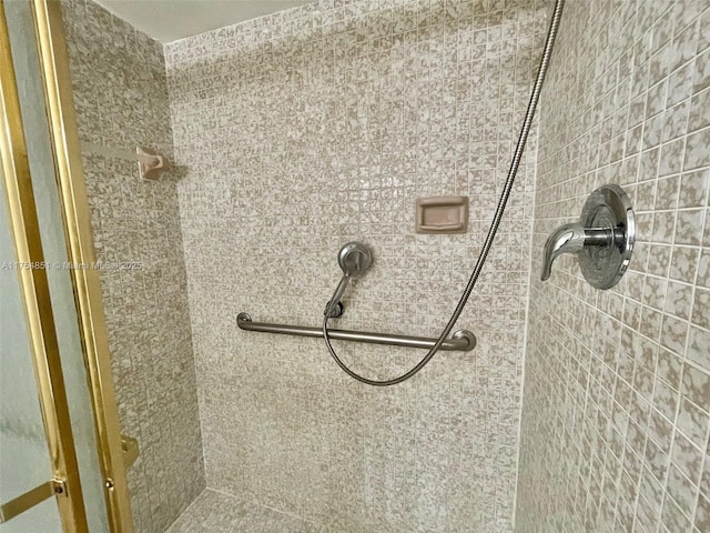 room details featuring tiled shower