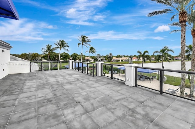 view of patio with a balcony