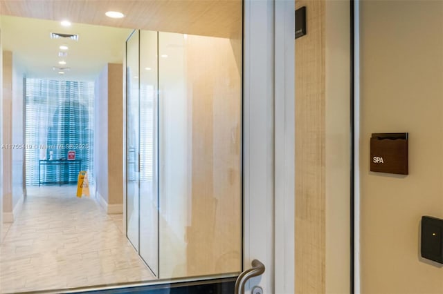 bathroom featuring recessed lighting and visible vents