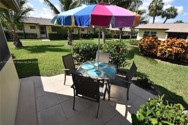 view of patio / terrace featuring outdoor dining space