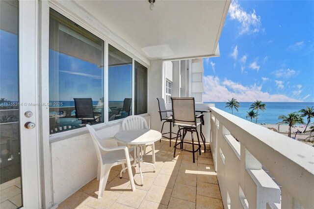 3111 N Ocean Dr Unit 508, Hollywood, FL 33019 - balcony with a water view