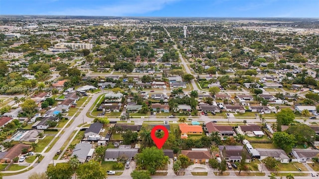 aerial view featuring a residential view