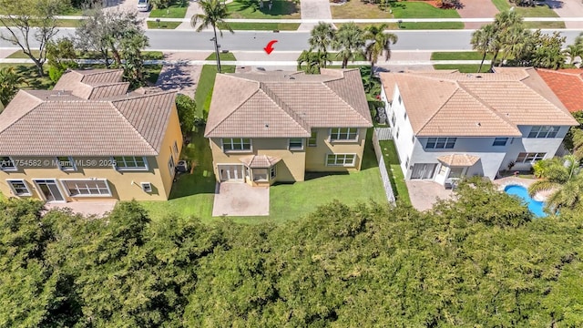 birds eye view of property featuring a residential view