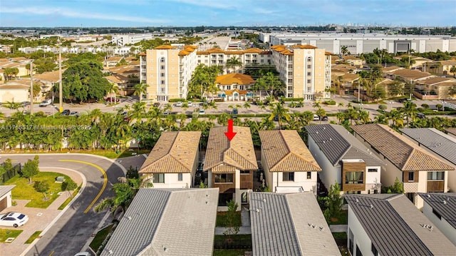 aerial view with a residential view