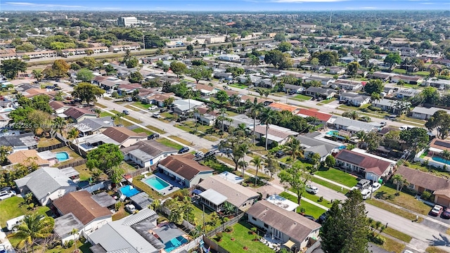 bird's eye view with a residential view