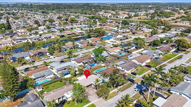 bird's eye view featuring a residential view