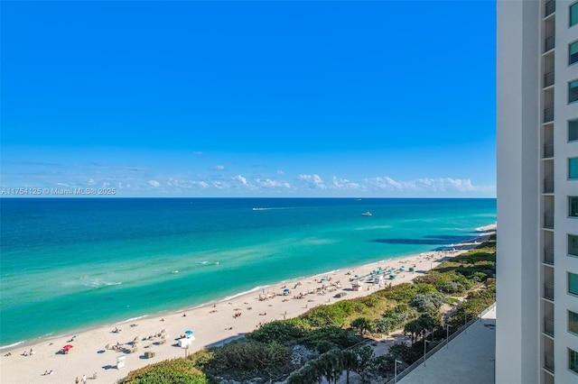 property view of water with a view of the beach