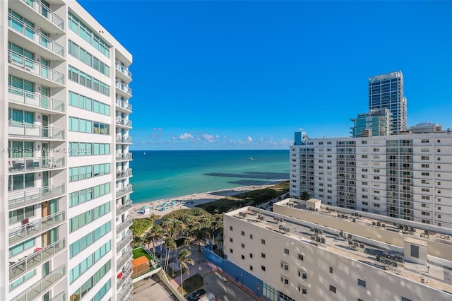 property view of water with a view of city