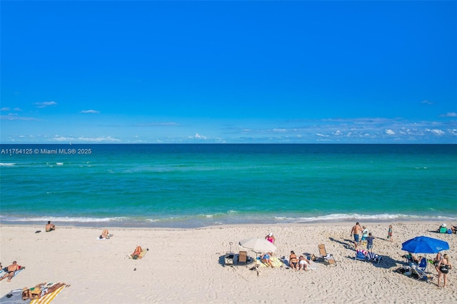 property view of water with a view of the beach