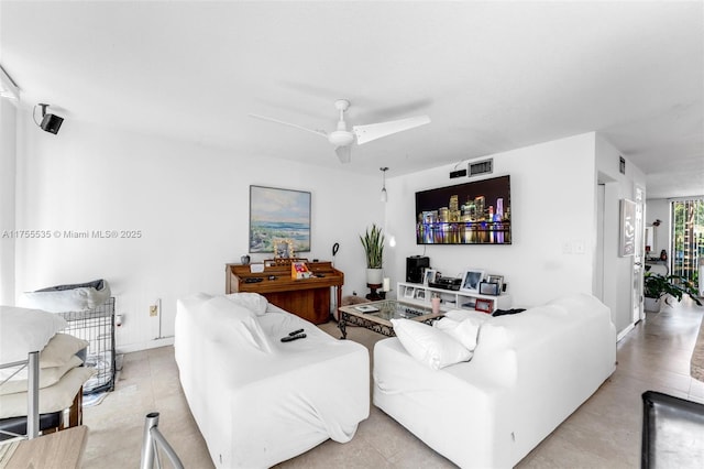 13190 SW 10th Terrace Dr Unit 13190, Miami, FL 33184 - living room with ceiling fan