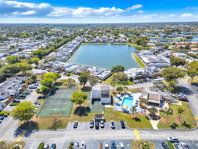 13190 SW 10th Terrace Dr Unit 13190, Miami, FL 33184 - aerial view of property's location featuring a large body of water, a pool, and nearby suburban area