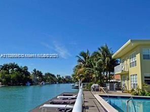 pool with a water view