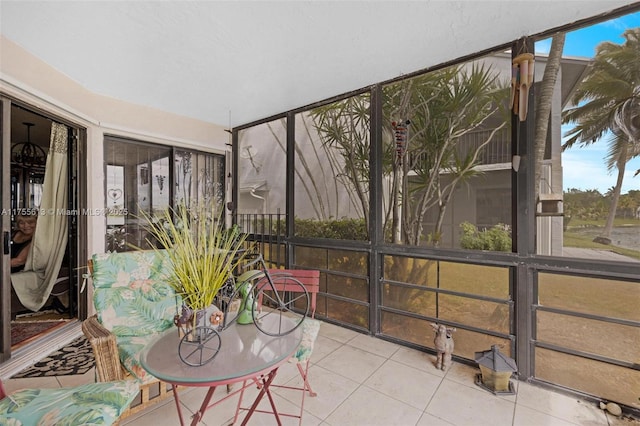 view of sunroom