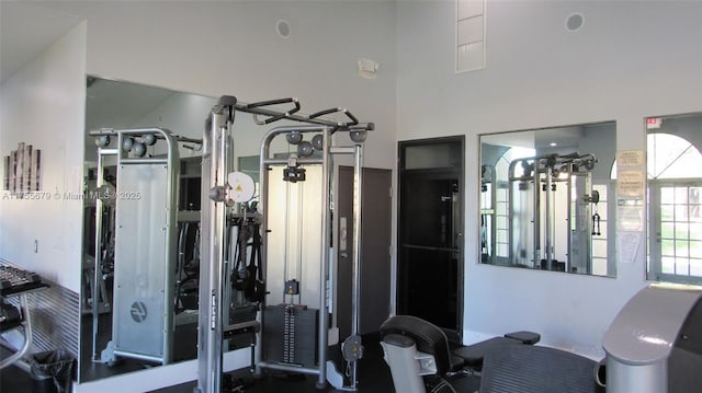 view of workout area