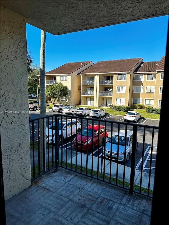 balcony with a residential view