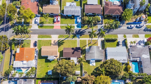 drone / aerial view with a residential view