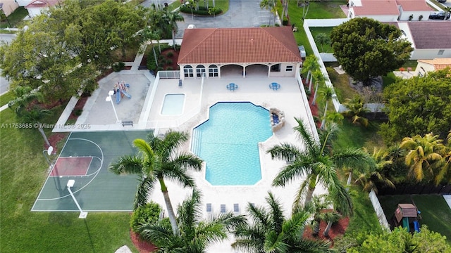 birds eye view of property