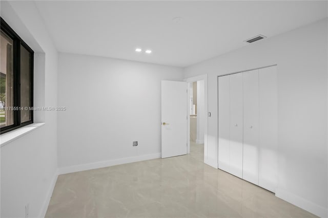 5280 SW 90th Ave, Cooper City, FL 33328 - unfurnished bedroom featuring baseboards, recessed lighting, and a closet