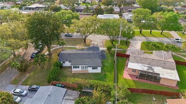 aerial view featuring a residential view