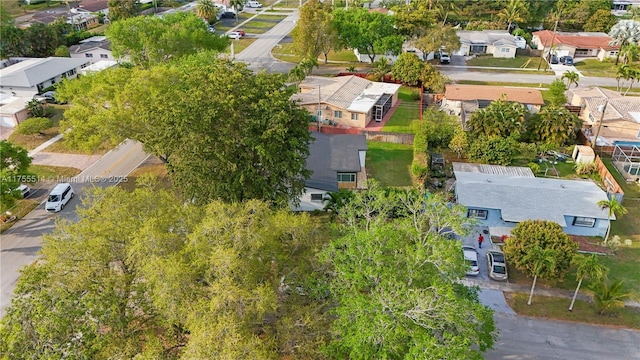 drone / aerial view with a residential view