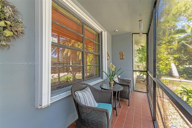 view of sunroom