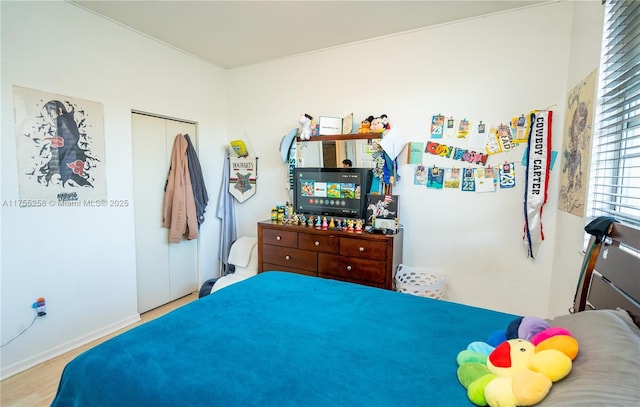 bedroom with a closet