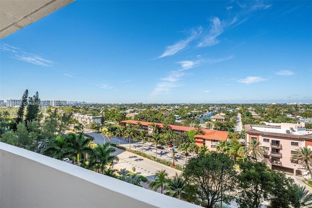 balcony with a city view