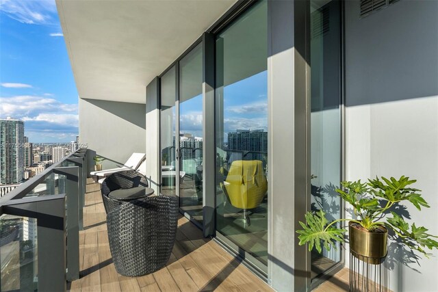 68 SE 6th St Unit 3506, Miami, FL 33131 - balcony with a view of city and visible vents