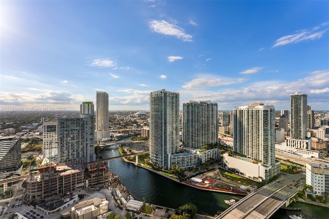 68 SE 6th St Unit 3506, Miami, FL 33131 - city view with a water view