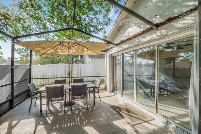 view of sunroom / solarium