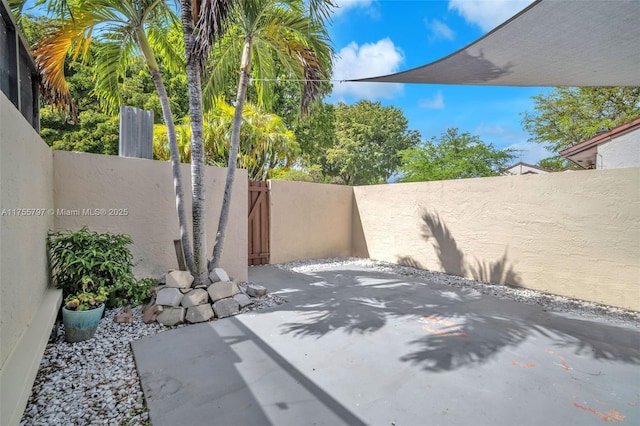 view of patio with a fenced backyard