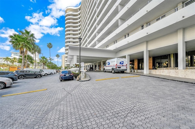 view of uncovered parking lot
