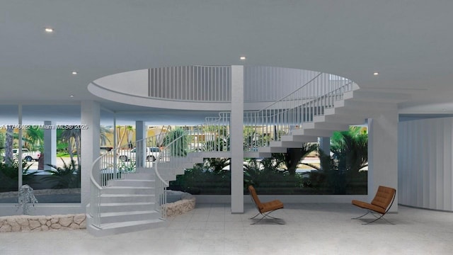 lobby with stairs