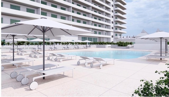 pool featuring a patio