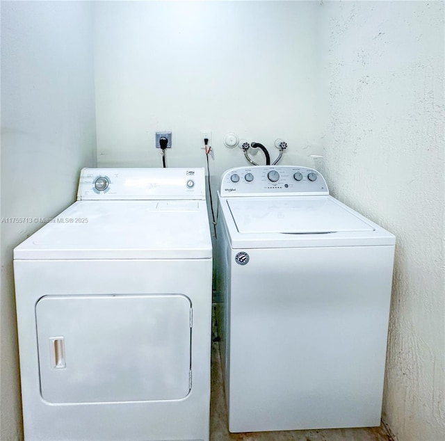 14116 SW 260th St Unit 105, Homestead, FL 33032 - washroom featuring separate washer and dryer and laundry area