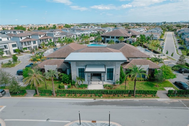 drone / aerial view featuring a residential view