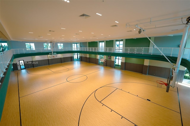 view of basketball court with community basketball court