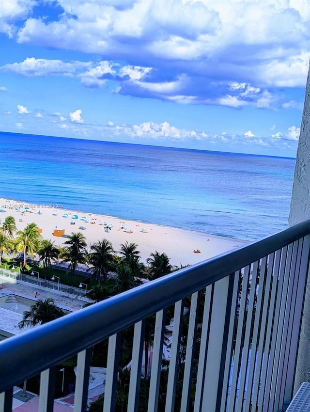 water view featuring a view of the beach