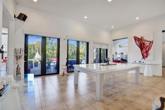 4455 Parkside Rd, Davie, FL 33328 - office with wood finished floors and a high ceiling