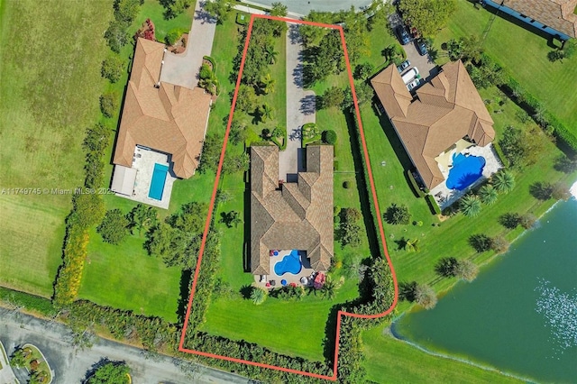 4455 Parkside Rd, Davie, FL 33328 - aerial view of property and surrounding area featuring property parcel outlined