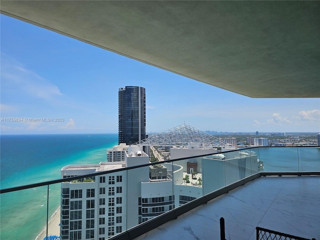 18975 Collins Ave Unit 3504, Sunny Isles Beach, FL 33160 - balcony featuring a water view and a view of city