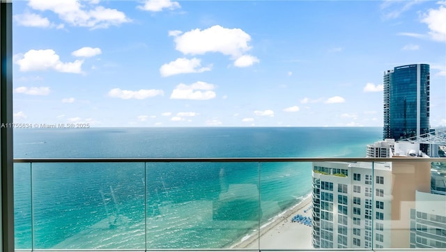 18975 Collins Ave Unit 3504, Sunny Isles Beach, FL 33160 - balcony featuring a water view and a view of city