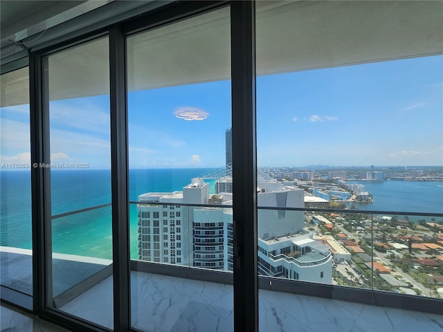 18975 Collins Ave Unit 3504, Sunny Isles Beach, FL 33160 - balcony featuring a water view and a city view