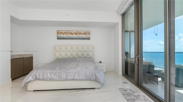 18975 Collins Ave Unit 3504, Sunny Isles Beach, FL 33160 - bedroom featuring light marble finish floors
