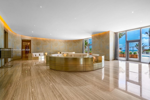 18975 Collins Ave Unit 3504, Sunny Isles Beach, FL 33160 - reception area with a wall of windows