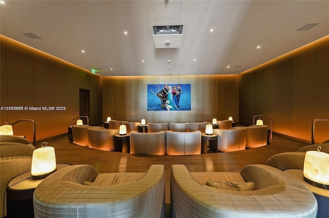 18975 Collins Ave Unit 3504, Sunny Isles Beach, FL 33160 - home theater room featuring wood finished floors