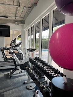 view of workout area