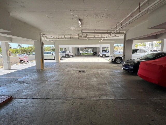 view of parking garage