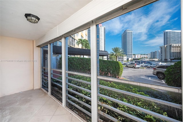 balcony featuring a city view