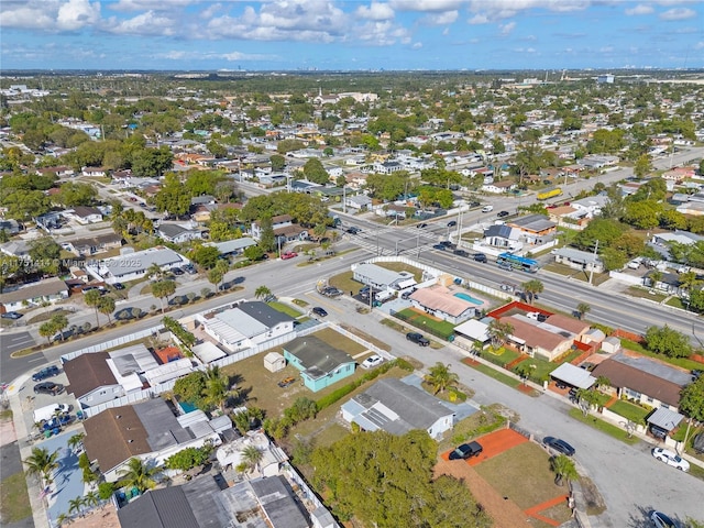 drone / aerial view with a residential view